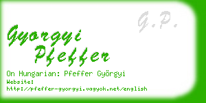 gyorgyi pfeffer business card